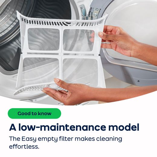 Hotpoint FabicCare C HSD 82M GG UK 8Kg Heat Pump Tumble Dryer - Graphite - AO Annotation -  Easy-empty-filter