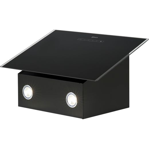 NEFF N30 D63IDK1S0B 60cm Chimney Cooker Hood - Black - Left perspective shot