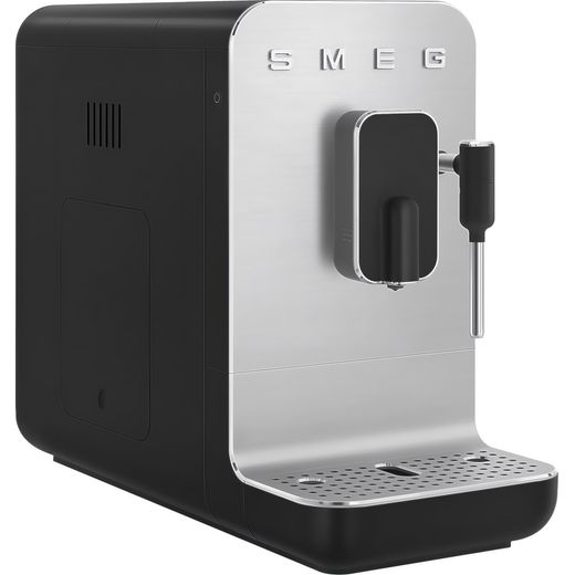 Smeg BCC12BLMUK Coffee Machines Matt Black - Right perspective shot