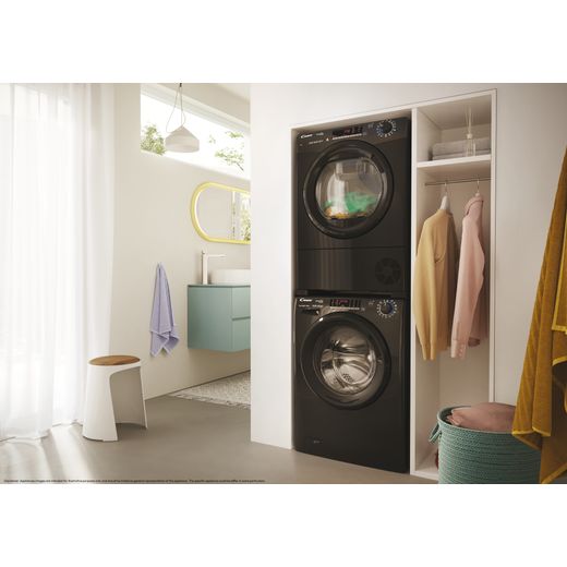 Candy Smart Pro 9Kg Condenser Tumble Dryer - Black - Tumble dryer in utility room shot