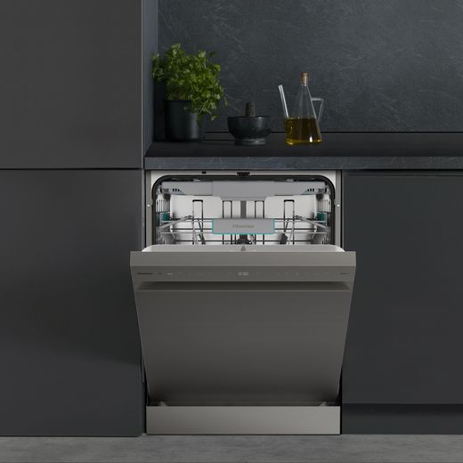 Hisense Standard Dishwasher - Stainless Steel - Dishwasher in kitchen shot 