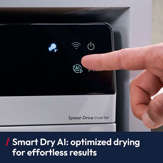 Hoover Pro Wash Series 7 HBWQD4106BL10U80 Wifi Connected 10Kg / 6Kg Washer Dryer with 1400 rpm - White - Annotation - Smart Dry AI