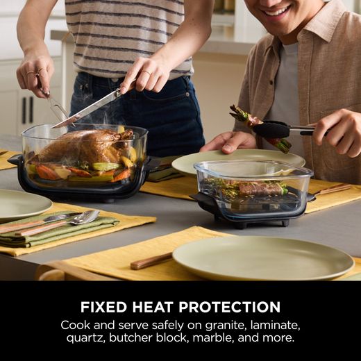 Ninja FN101UKST Air Fryer - Stone - Annotation - Heat protected shot