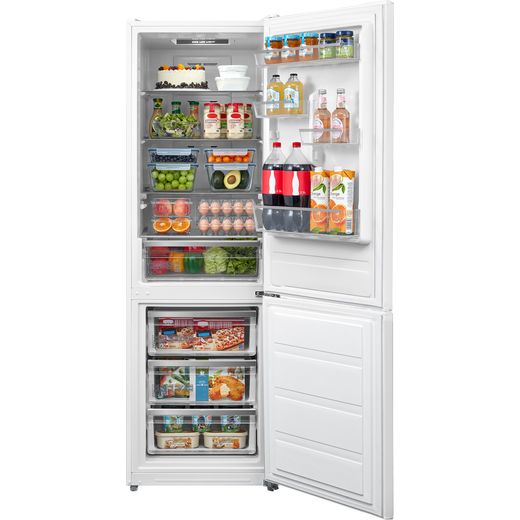 Midea 60/40 Frost Free Fridge Freezer - White - Doors open