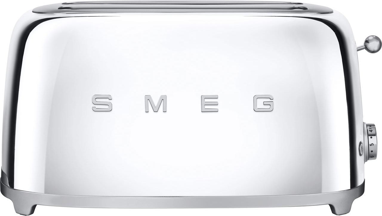 Smeg 50's Retro TSF02SSUK 4 Slice Toaster - Chrome, Chrome