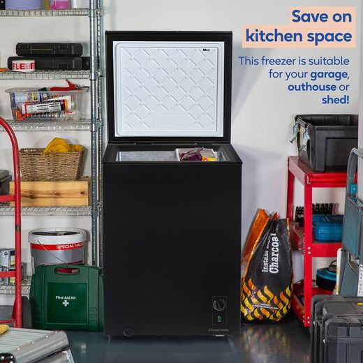 Russell Hobbs Chest Freezer - Black - Annotation - Save on kitchen space