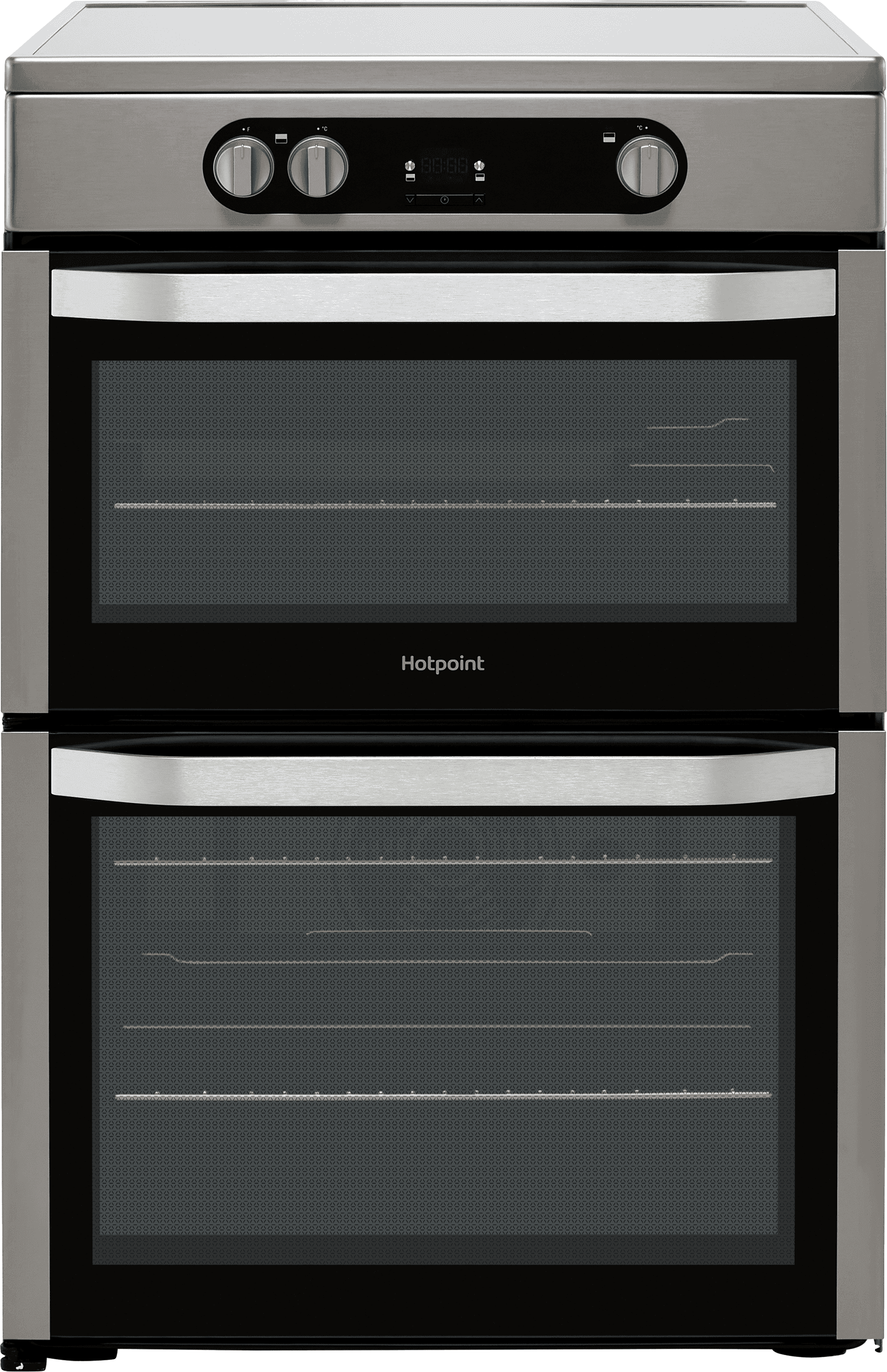 Hotpoint HDM67I9H2CX/UK 60cm Electric Cooker with Induction Hob - Silver - A/A Rated, Silver