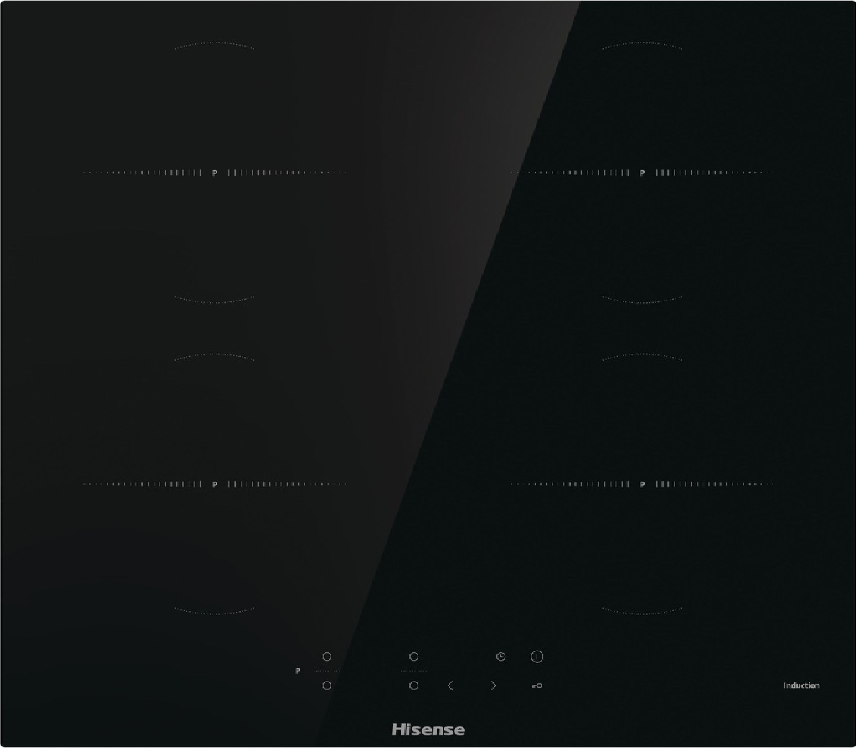 Image of Hisense HIA64UK 59cm Induction Hob - Black, Black