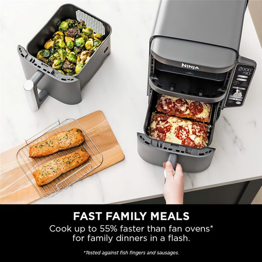 Ninja Double Stack XL SL400UK Air Fryer - Black / Grey - Annotation - Fast family meals
