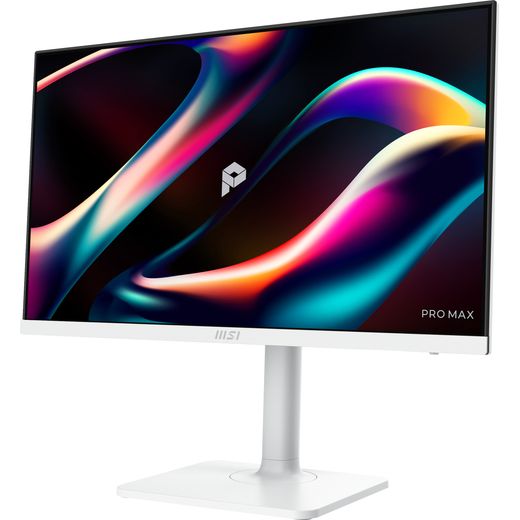 MSI Pro MAX 271PHW E14 27" Full HD 144Hz Monitor - White - Left perspective