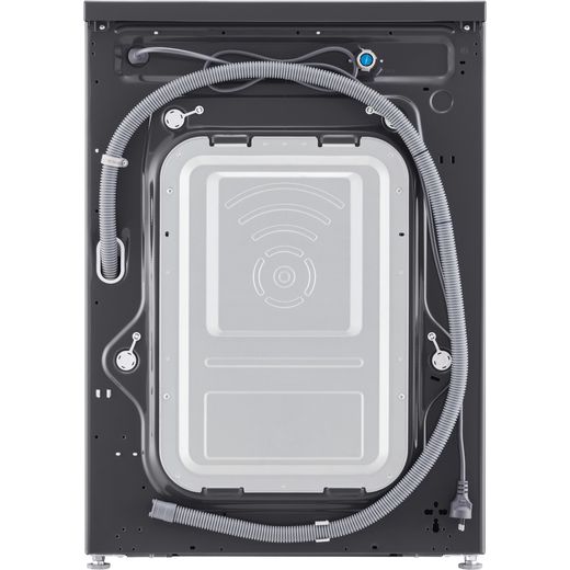 LG F4X1009NMK 9kg Washing Machine with 1400 rpm - Grey - Back shot