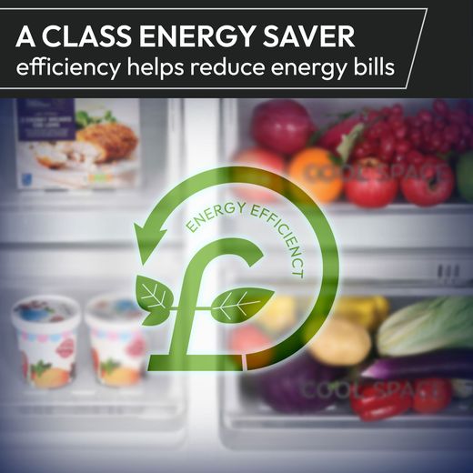 Hoover H-COMBI 300 HONCQ2T618AWK 185cm 60/40 No Frost Fridge Freezer - White - Annotation - Energy rating shot
