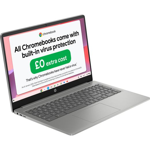 HP 15.6" 15a-nb0004na Chromebook - Silver - Right perspective