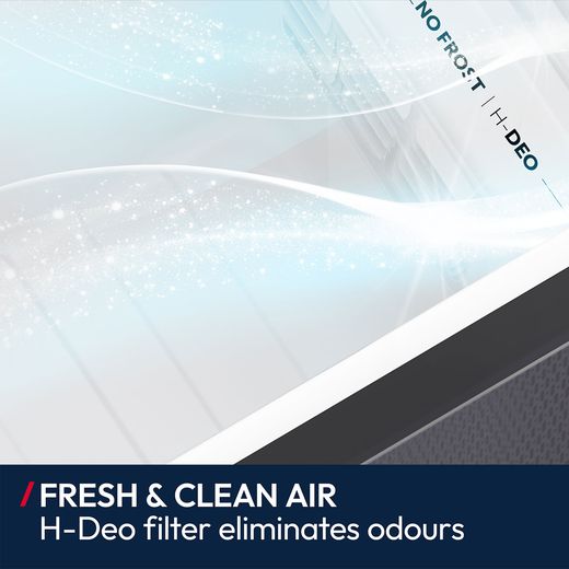 Hoover HONCHQ6T200ESK Total No Frost Chest Freezer - Dark Inox - Annotation - clean air