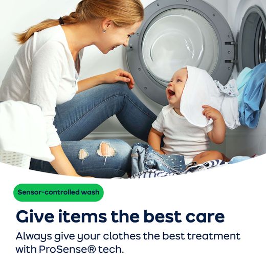 AEG ProSense® Technology LFR61944B 9kg Washing Machine with 1400 rpm - White - AO Annotation - ProSense®-Technology