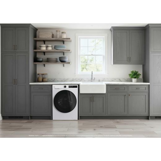 Hoover Pro Wash Series 5 HBP 414BL9-80 14kg Washing Machine with 1400 rpm - White - washing machine in kitchens shot