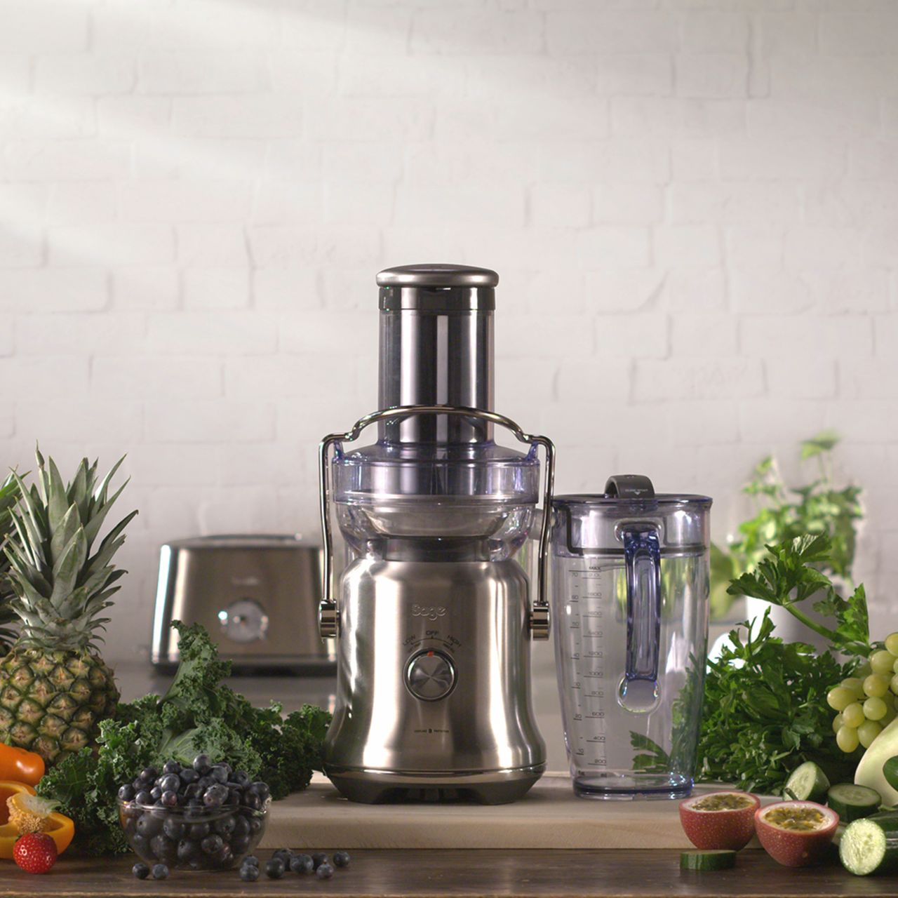 1300 W Sage SJE530BSS The Nutri Juicer Cold Plus Brushed Stainless Steel 