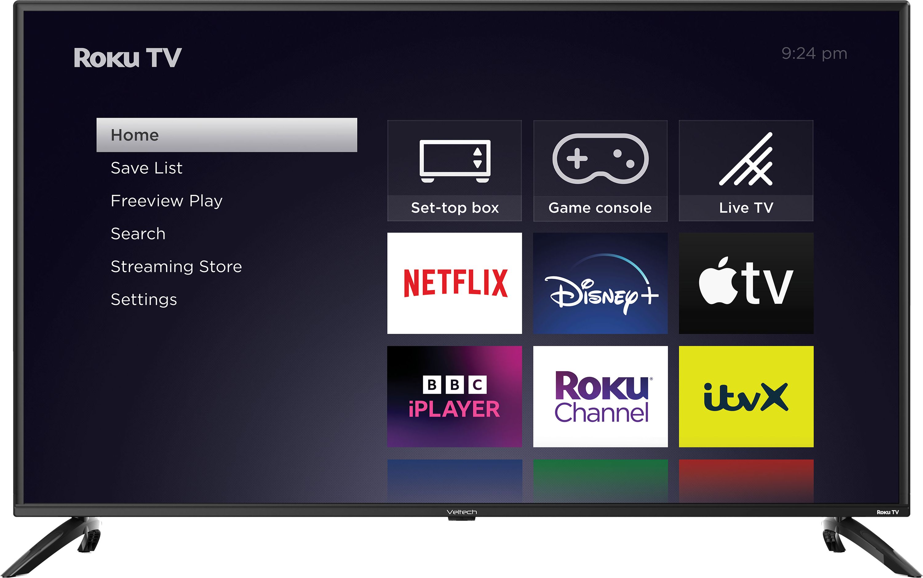 Veltech 50" 4K Ultra HD LED Smart TV - Black - VR50UX230