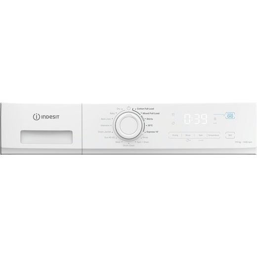 Indesit IDMA 75624 MY TIME UK Washer Dryer White - Control panel shot 