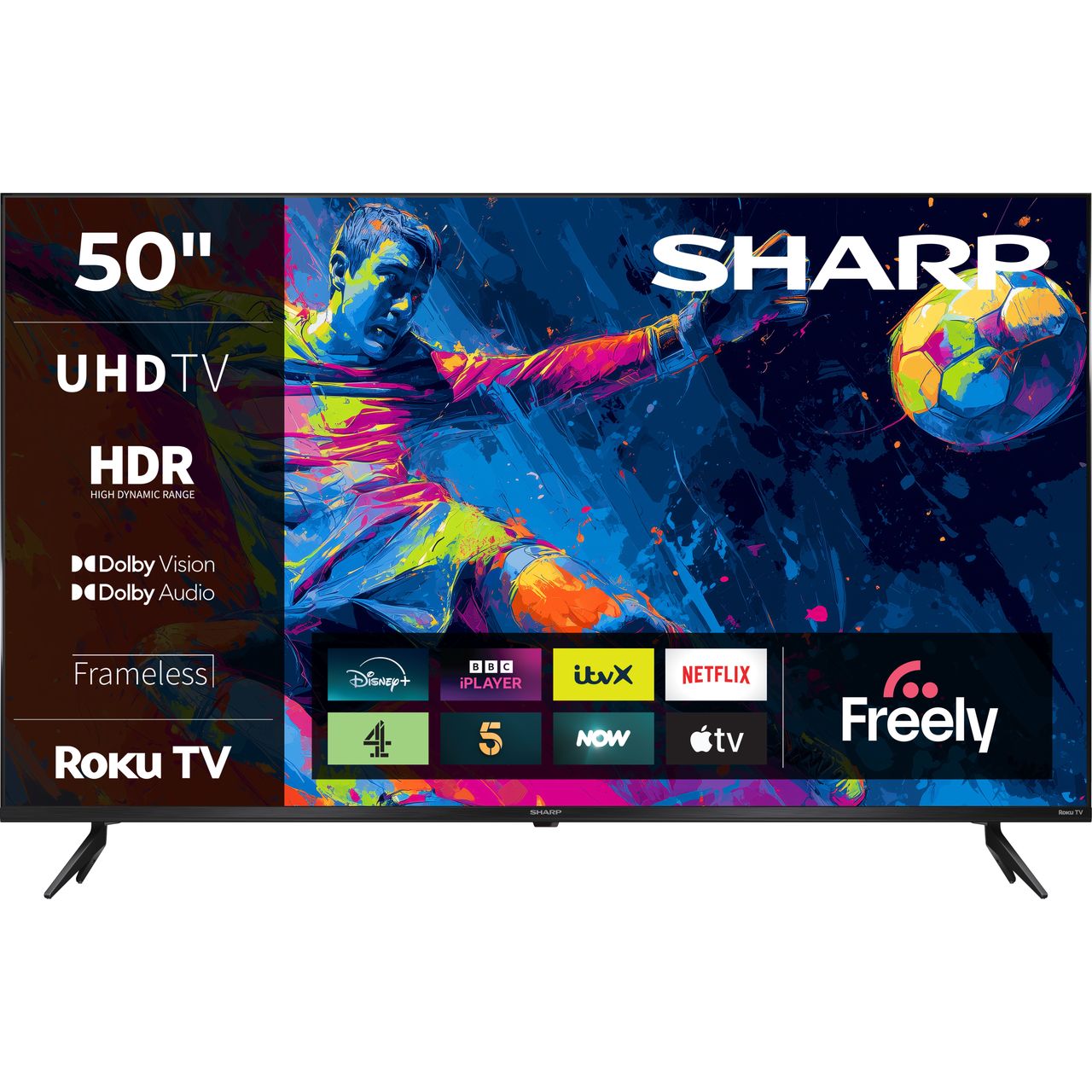Sharp 50-inch 4K Ultra HD Smart TV | HJ4225K | ao.com