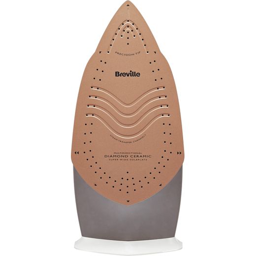 Breville DiamondXpress VIN401 3100 Watt Iron -White / Rose Gold - Bottom shot