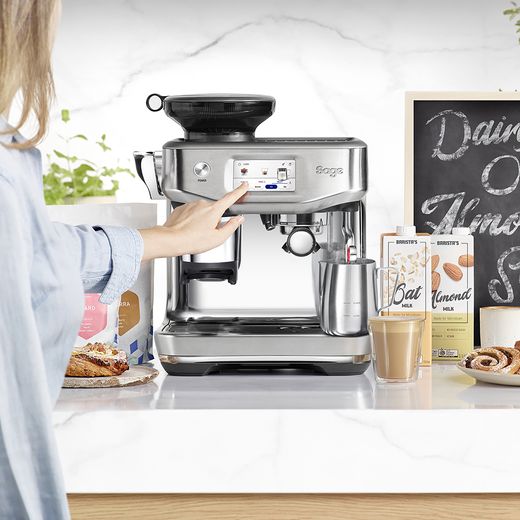 Sage The Barista Touch™ Impress with Cold Brew Espresso Coffee Machine - Stainless Steel - Touching control panel