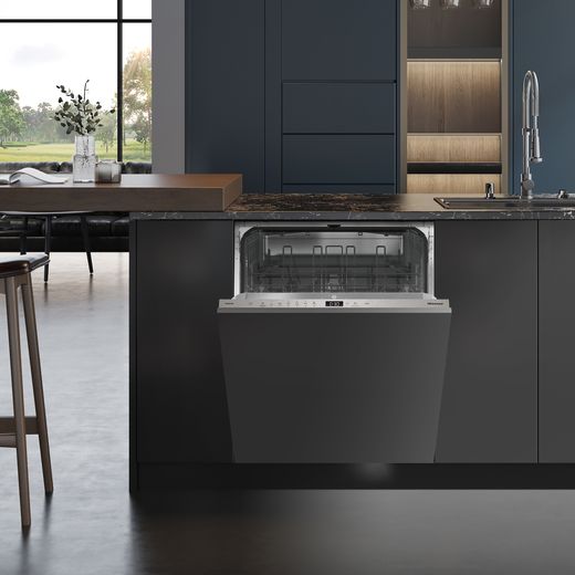 Hisense Integrated Standard Dishwasher - Black - Dishwasher in kitchen shot
