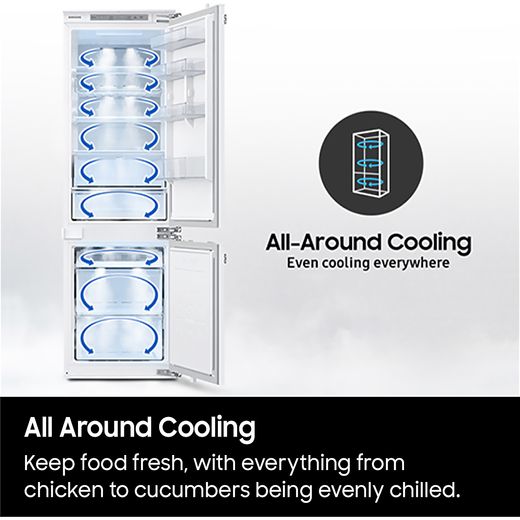 Samsung Series 5 60/40 Total No Frost Fridge Freezer - Silver - Annotation - All round cooling shot
