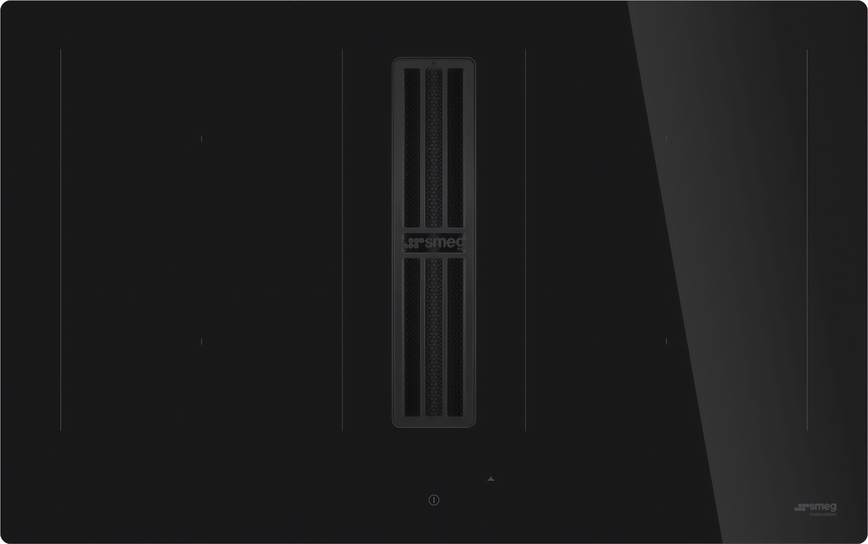 Image of Smeg Universal HOBD482D2 83cm Induction Extractor Hob - Black - For Ducted/Recirculating Ventilation, Black