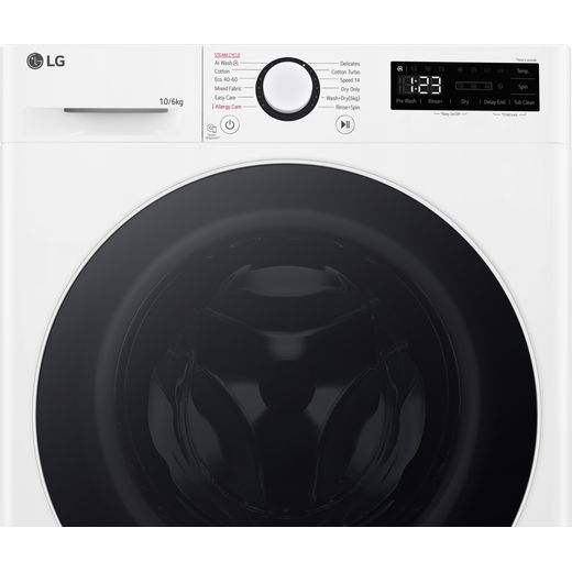 LG TurboWash™ / 6Kg Washer Dryer - White - Control panel shot