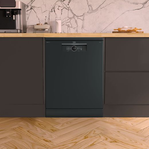 Beko PowerIntense™ Standard Dishwasher - Anthracite  - Dishwasher in kitchen shot