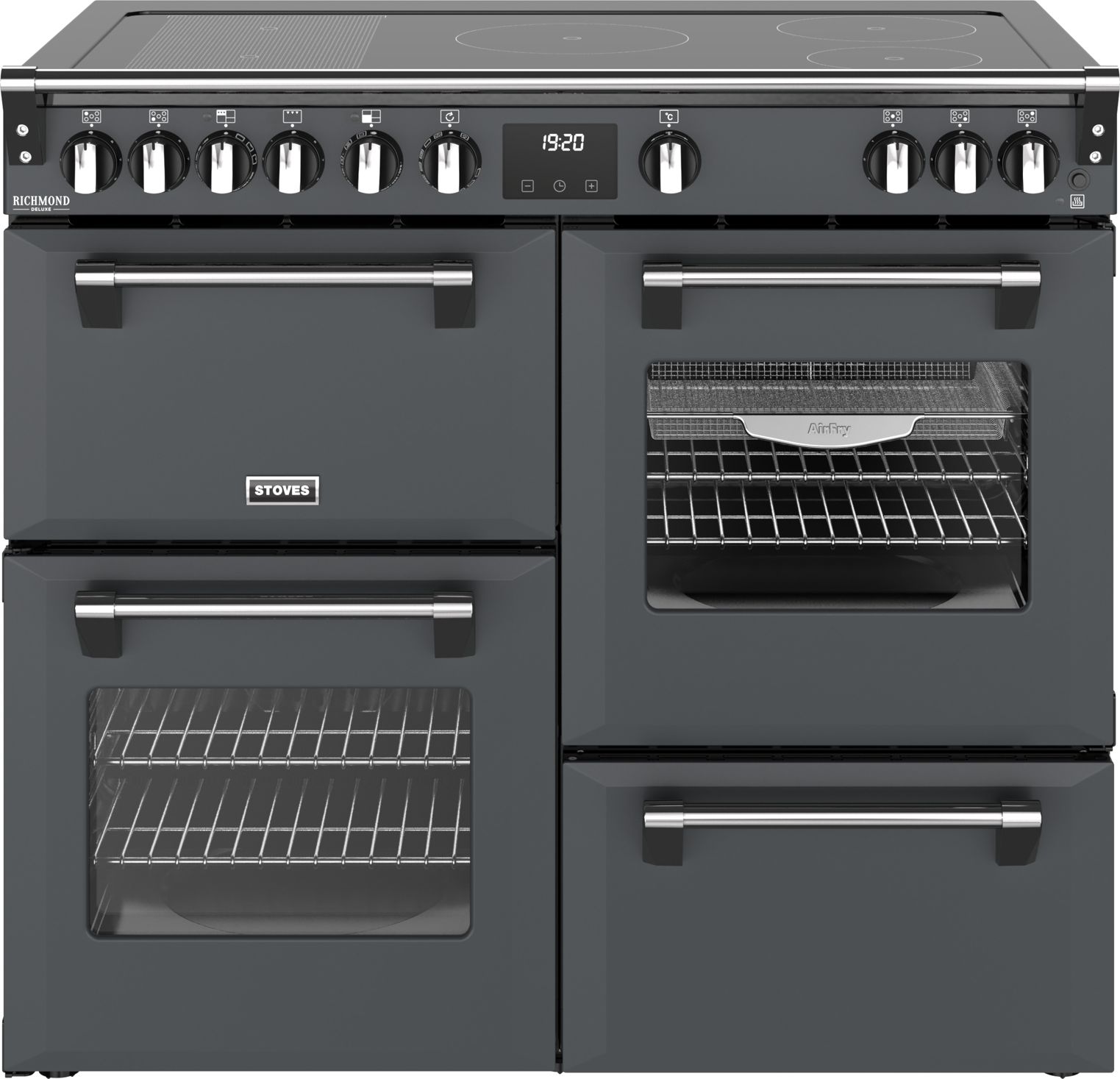 Stoves - Range Cooker - 100cm - Induction Hob - Anthracite Grey