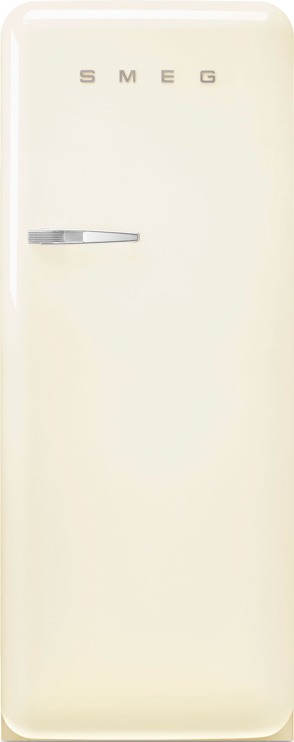 Image of Smeg 50s Style Retro Right Hand Hinge FAB28RCR6UK 153cm Small Fridge with Ice Box - Cream - C Rated, Cream