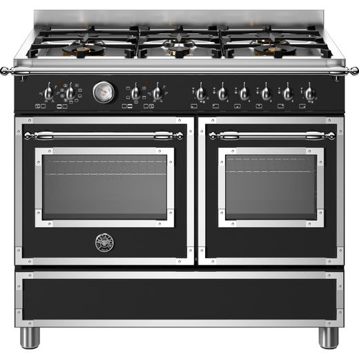 Bertazzoni dual fuel range cooker | HER106L2ENET_BK | ao.com