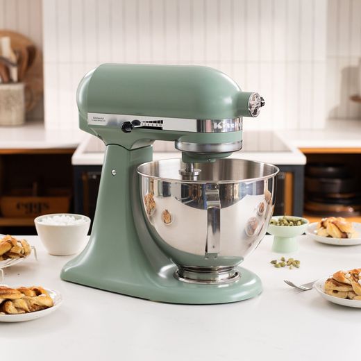 KitchenAid Tilt-Head 5KSM95PSBDC - Cardamom - mixer in kitchen shot