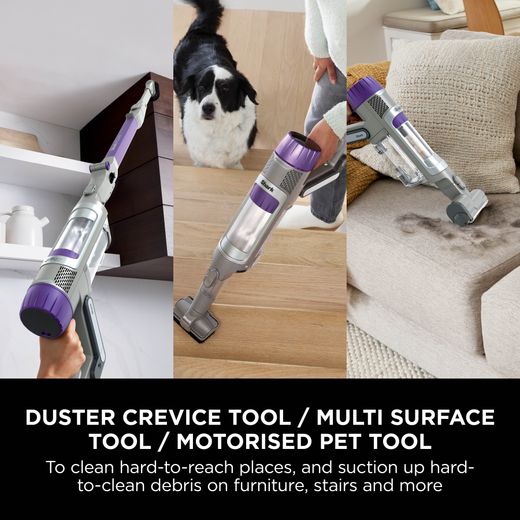 Shark PowerDetect Pet Cordless Vacuum Cleaner with up to 70 Minutes Run Time - White / Java Grey - Annotation - Tools