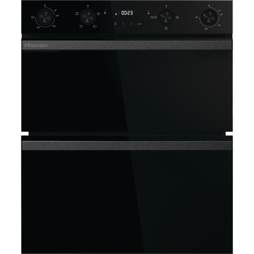 Hisense Hi6 Built In Electric Double Oven - Black - Close up shot 