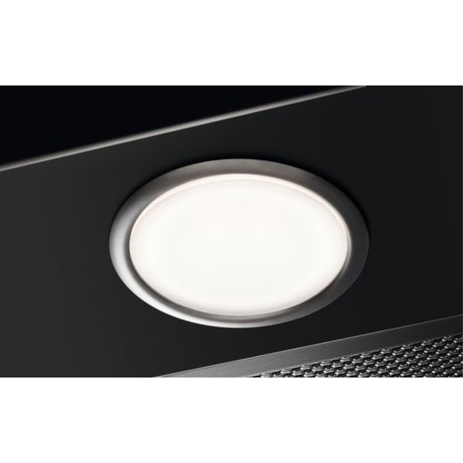 AEG 6000 ExtractionTech DBX3651R 60 cm Chimney Cooker Hood - Black - Close up light shot