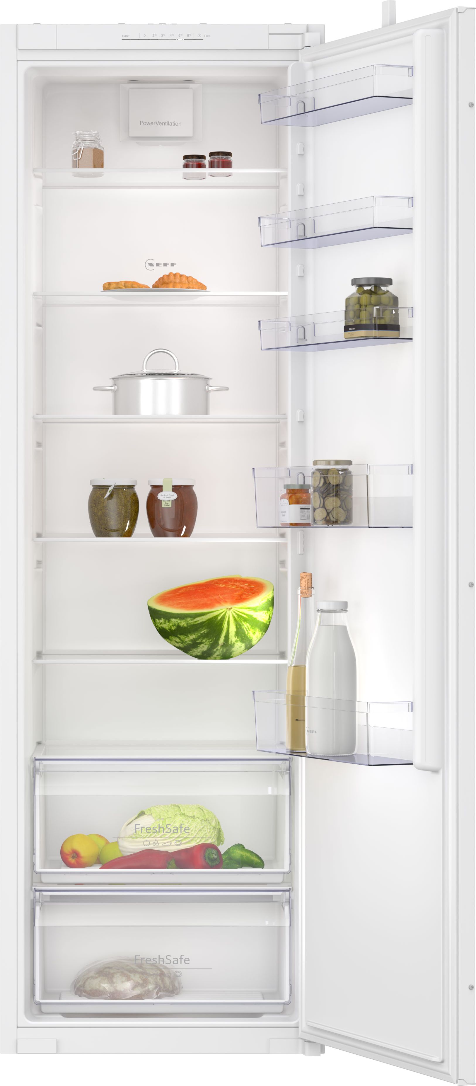 NEFF KI1811SE0G Built-in Larder Fridge - 310L - White - LED Lighting