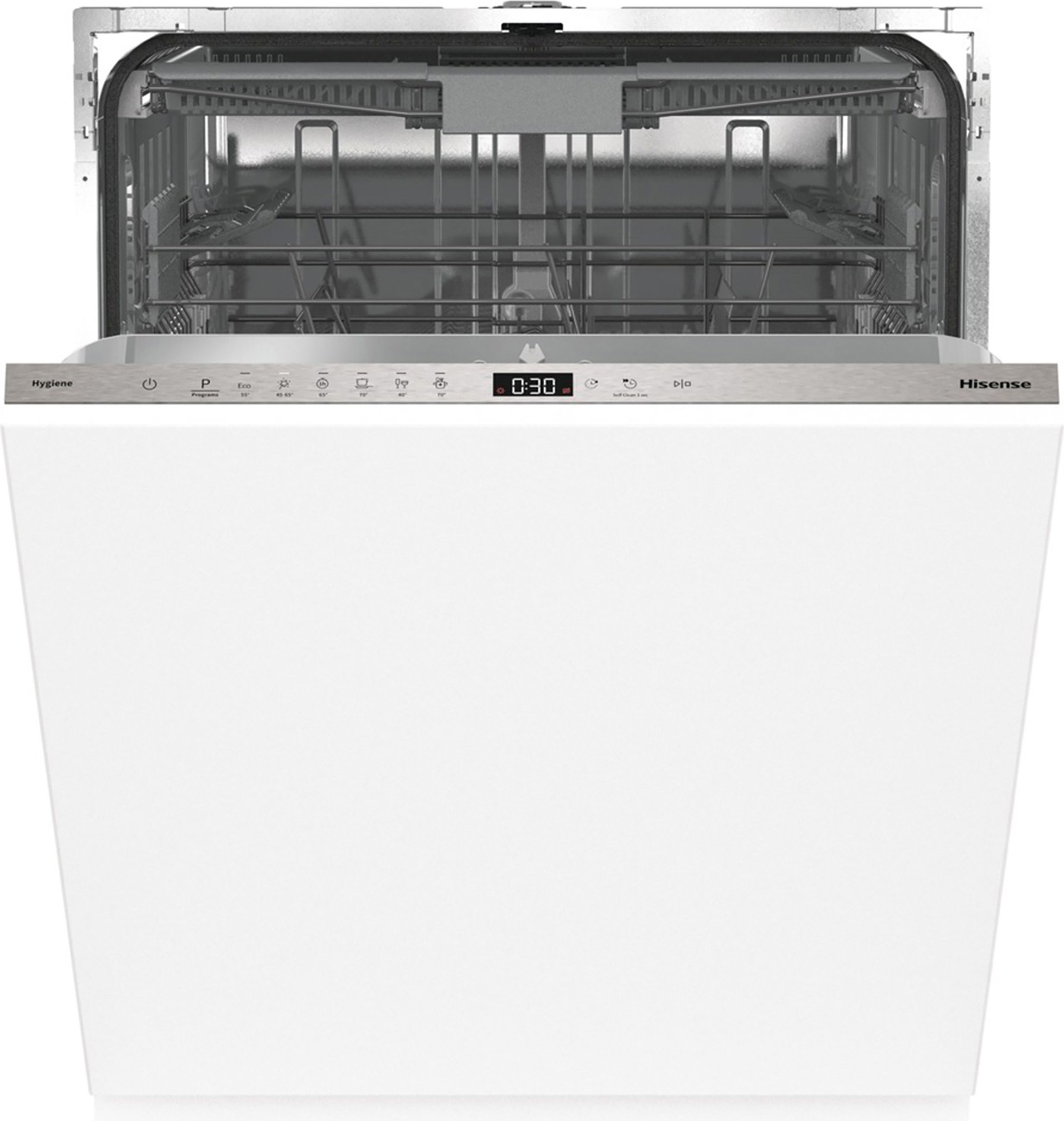 Hisense HV643D90UK Dishwasher - 60cm, Fully Integrated, 16 Place Settings, Stainless Steel