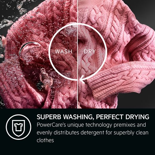 AEG 10Kg / 6Kg Washer Dryer - White - Power care shot