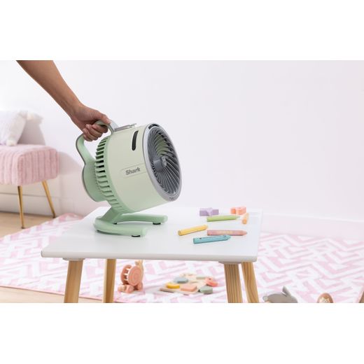 Shark FlexBreeze HydroGo Misting Fan - FA050UKGN - Lime Green - Fan in room