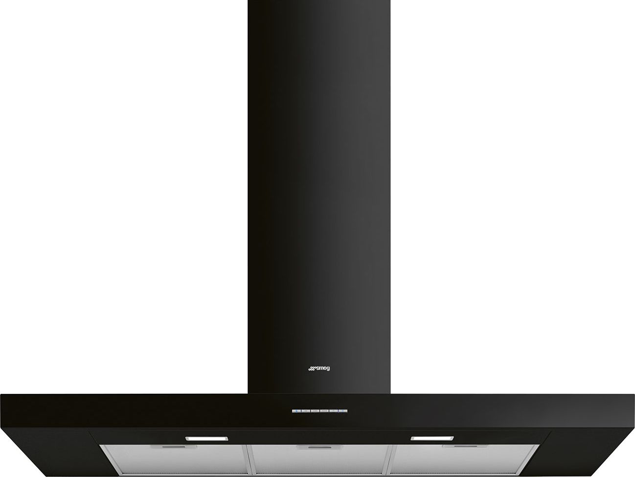Smeg 110cm Chimney Cooker Hood - Black - Stainless Steel