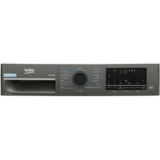Beko EnergySpin™ B5W5941BDG 9kg Washing Machine with 1400 rpm - Graphite - Control panel shot 