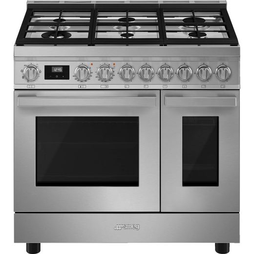Smeg Portofino CPF92GMX Gas Range Cooker - Stainless Steel - A Rated