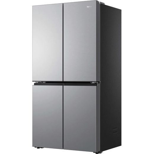 Haier American Fridge Freezer - Inox - left perpsective shot