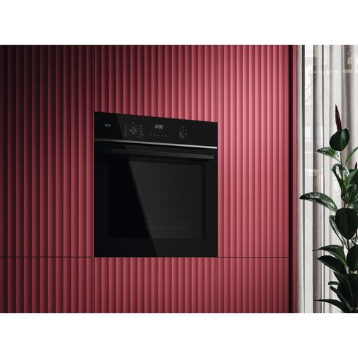 AEG 6000 SenseCook® TS6PB521AB Built In Electric Single Oven with Pyrolytic Cleaning - Black - Oven in kitchen