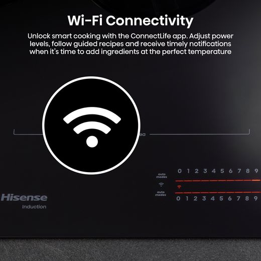 Hisense Hi6 HEH8432BSCWF Venting Induction Hob - Black - Annotation - WIFI shot