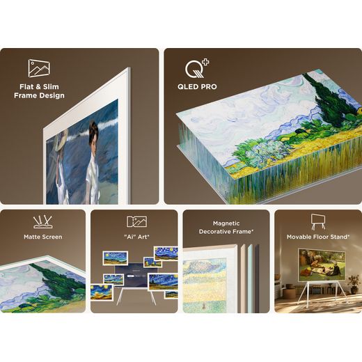 TCL A300W 55" 4K Ultra HD QLED Smart Google TV - Annotation - features shot