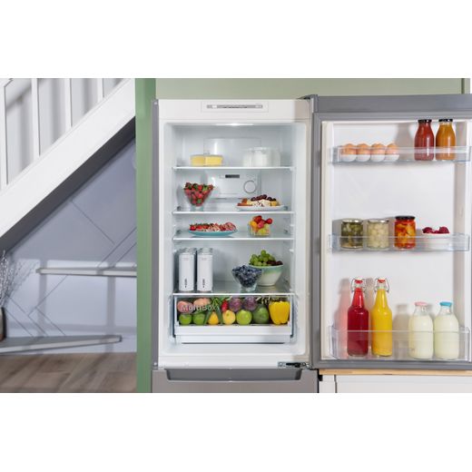 Bosch Series 2 50/50 Total No Frost Fridge Freezer - Stainless Steel Effect - Close up fridge door open shot